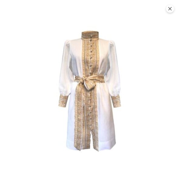 LUG VON SIGA Florence Long Sleeve Linen Short Dress - Picture 2 of 7